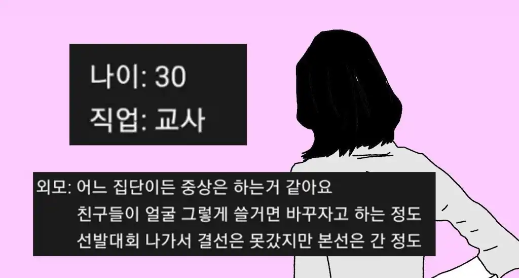 Read more about the article 블라인드 30세 여교사의 셀프 소개팅…..